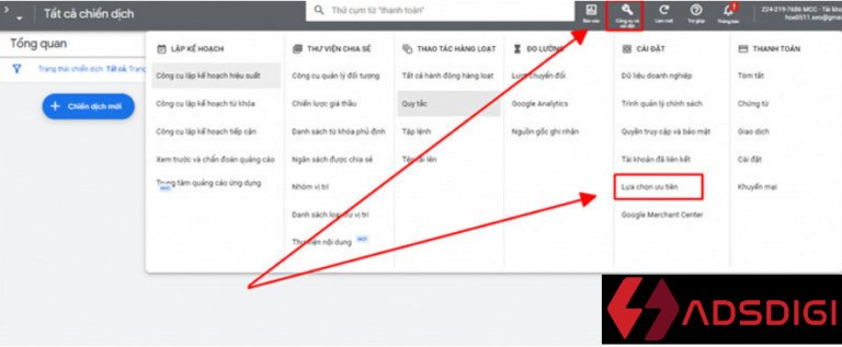 Hủy tài khoản Google Ads